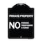 Signmission Private Property No Parking No Trespassing U Turns! Heavy-Gauge Alum Sign, 24" x 18", BW-1824-24621 A-DES-BW-1824-24621 - alternate 1